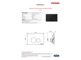 Specification Sheet - Hideaway+ Round Button/Plate Inwall Metal Matte Black