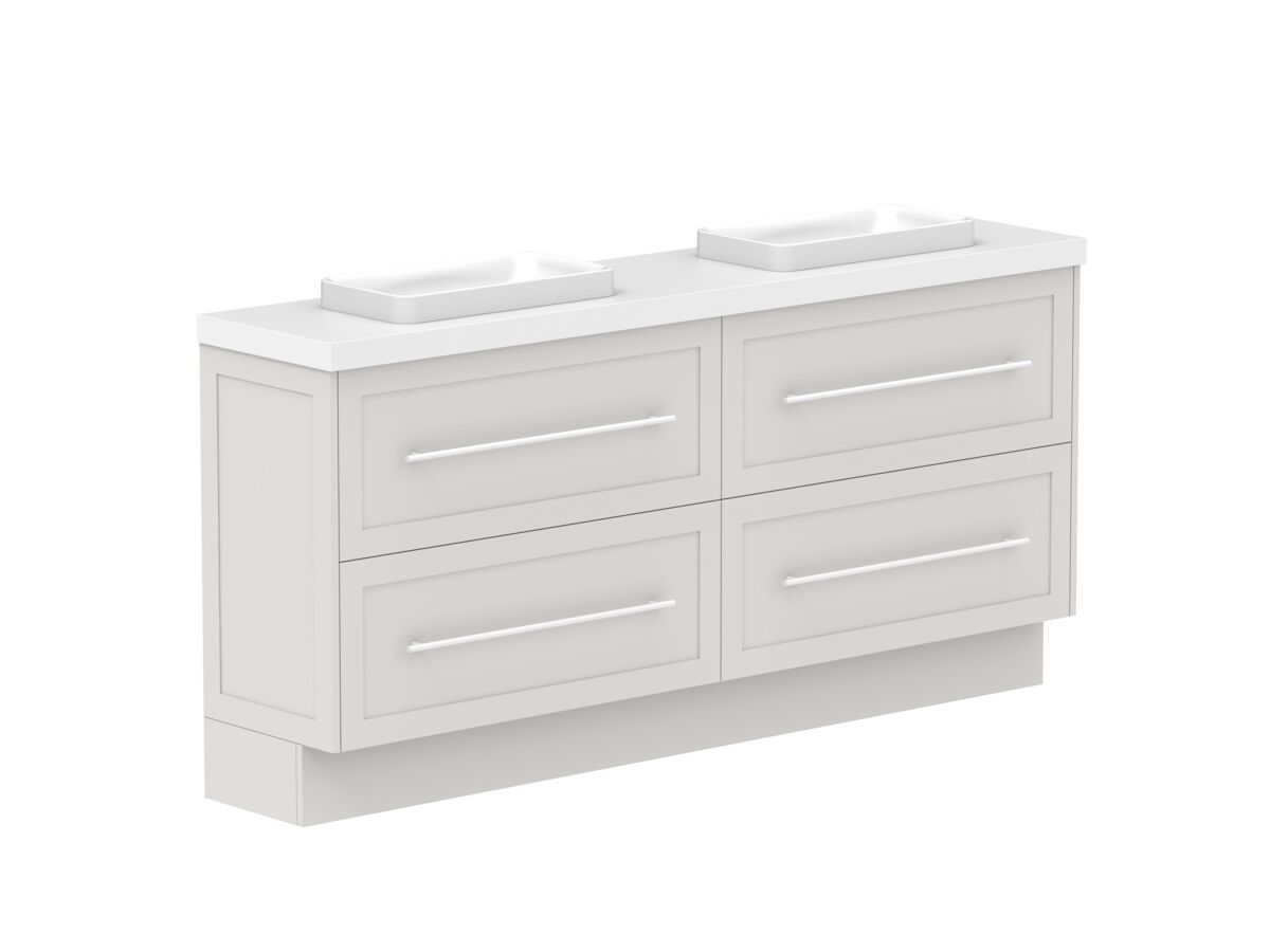 Supporting Image - Kado Lux Ensuite All Drawer Twin 1800mm Floor Mount Double Basin 50mm Top