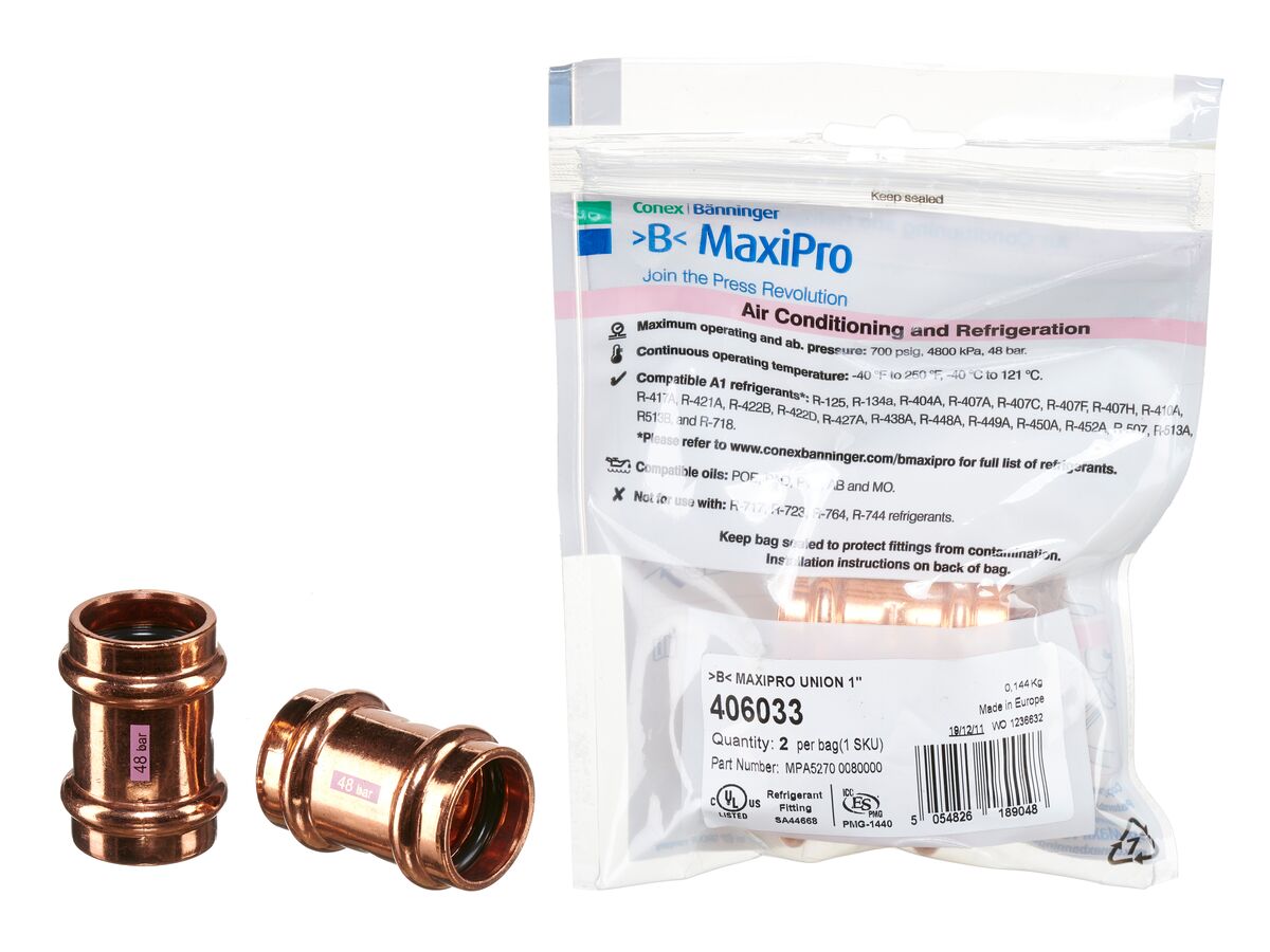 >B< Maxipro Union 1" Bag of 2