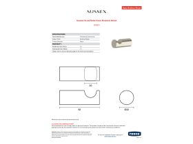 Specification Sheet - Sussex Scala Robe Hook Brushed Nickel