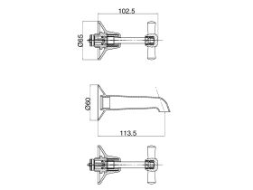 Base Bath Set Anti-Vandal Chrome