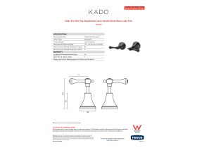 Specification Sheet - Kado Era Wall Top Assemblies Lever Handle Matte Black Lead Free