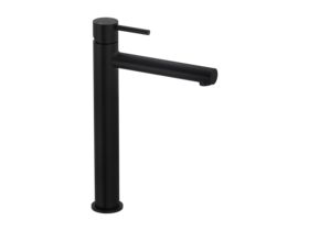 Mizu Drift Extended Basin Mixer Straight Spout Matte Black (6 Star)