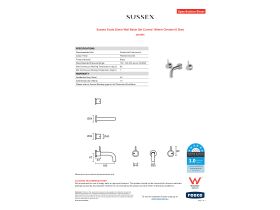 Specification Sheet - Sussex Scala 25mm Wall Basin Set Curved 160mm Chrome (6 Star)