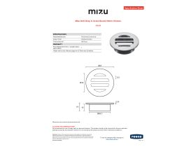Specification Sheet - Mizu Drift Drop In Grate Round 50mm Chrome