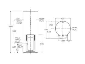 Rheem 5 Star 130L Natural Gas Hot Water System