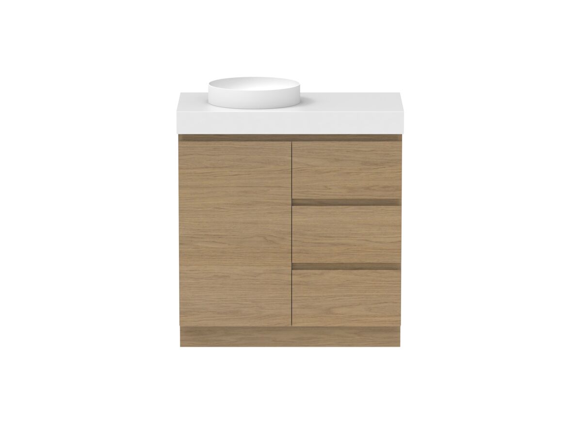 Supporting Image - Posh Domaine Plus Hamper 900 Floor Mounted Left Bowl 90mm Top