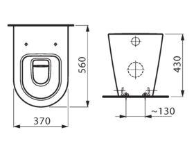 LAUFEN Kartell Back to Wall Pan with Soft Close Seat White (4 Star)
