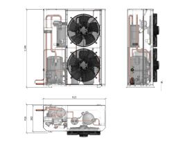 Tecumseh Compac Condensing Unit R404A PAC2525Z 3 Phase