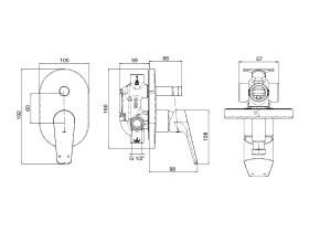 Posh Solus MK3 Shower Mixer Tap with Diverter