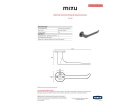 Specification Sheet - Mizu Silk Toilet Roll Holder Brushed Gunmetal
