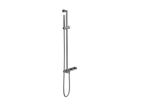 Hero - Faucet Strommen Vara Fin Wall Set with Single Rail Shower Tap System Kit Brushed Graphite (3 Star) Lead Free