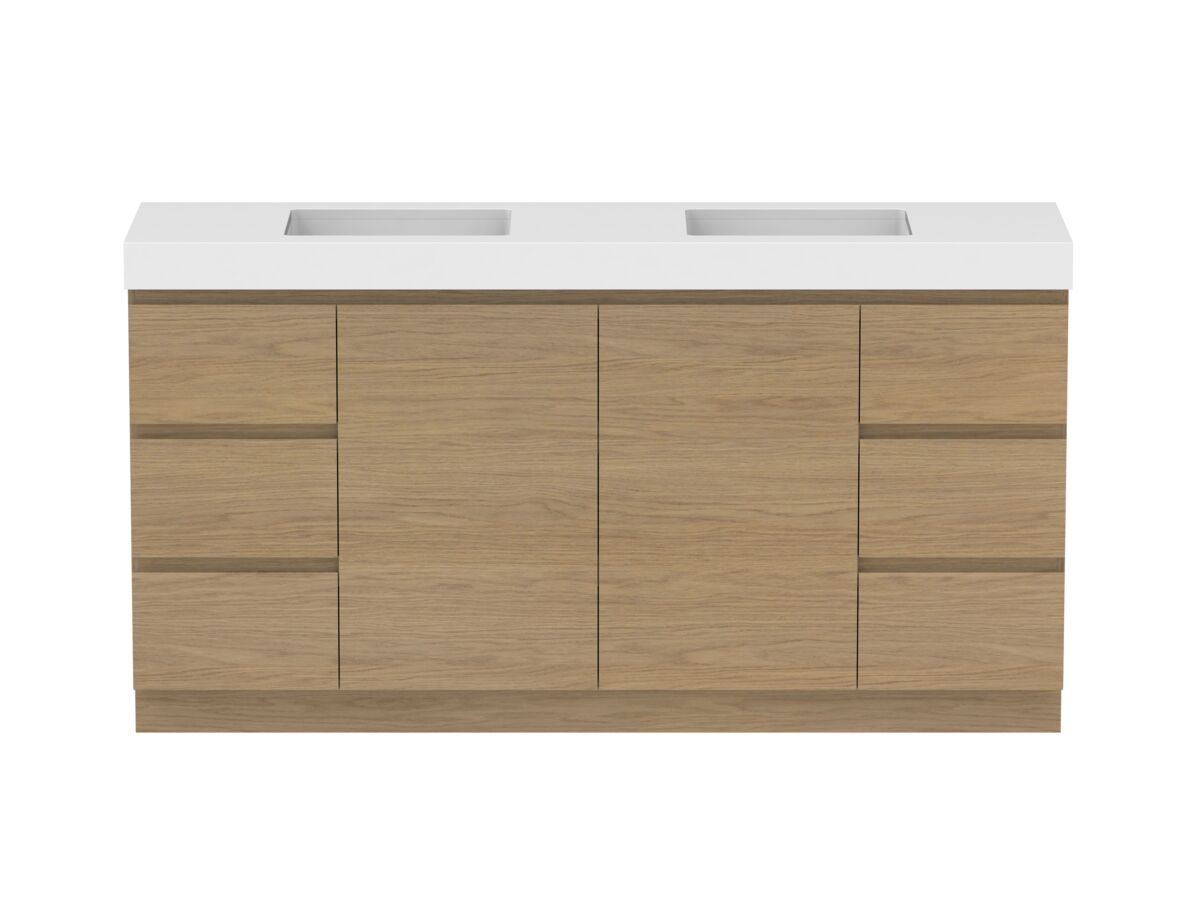 Hero - Posh Domaine 1800mm Floor Mount Vanity Unit Conventional Double Bowl 90mm Top