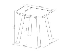Kado Arc Wooden Stool American Solid Oak