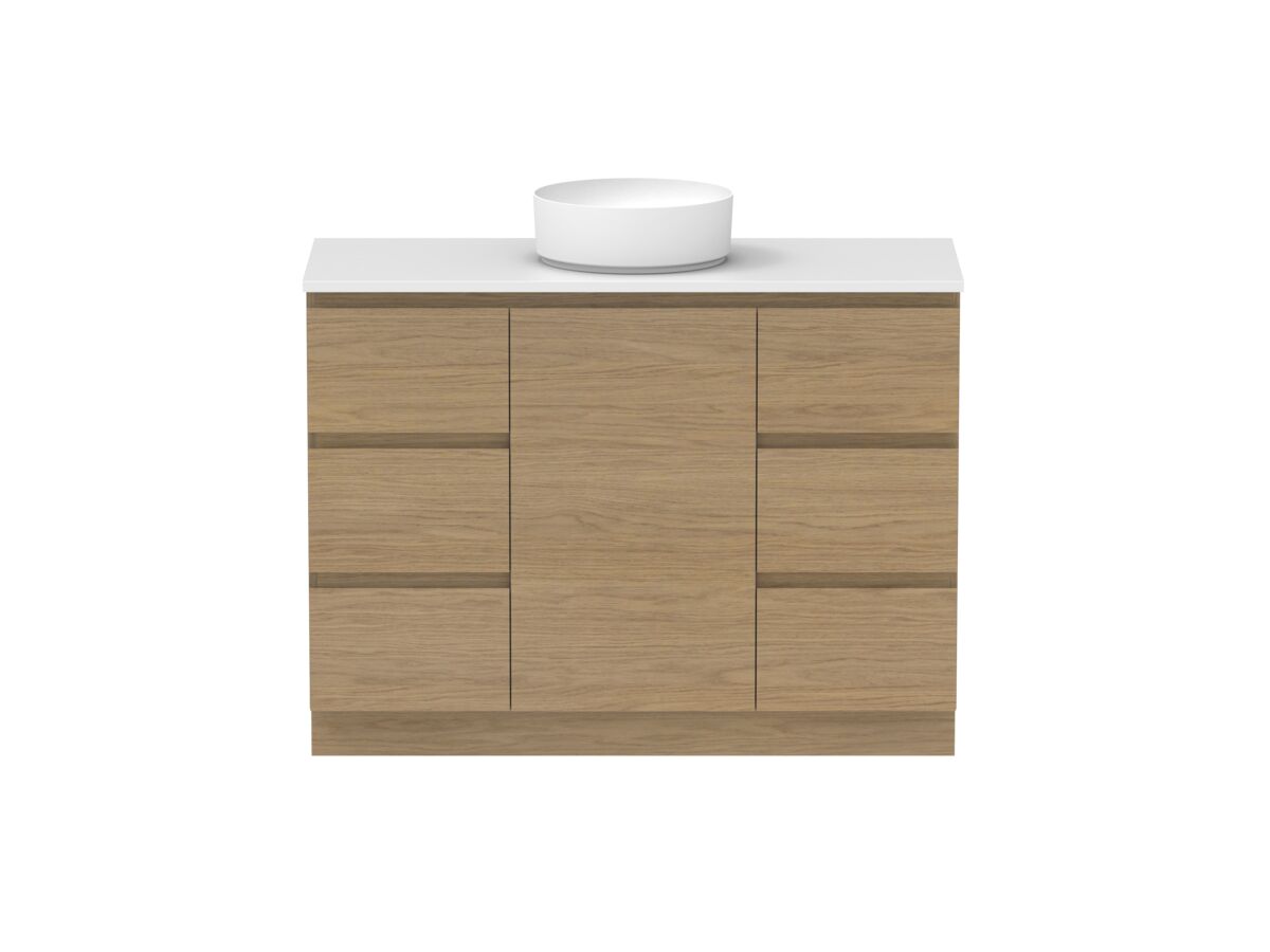 Supporting Image - Posh Domaine Plus Hamper Trio 1200 Floor Mounted Centre Bowl 20mm Top