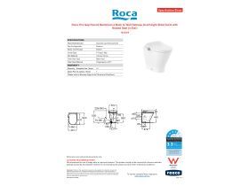 Specification Sheet - Roca The Gap Round Mulitclean 4 Back to Wall Rimless Overheight Bidet Suite with Heated Seat (4 Star)