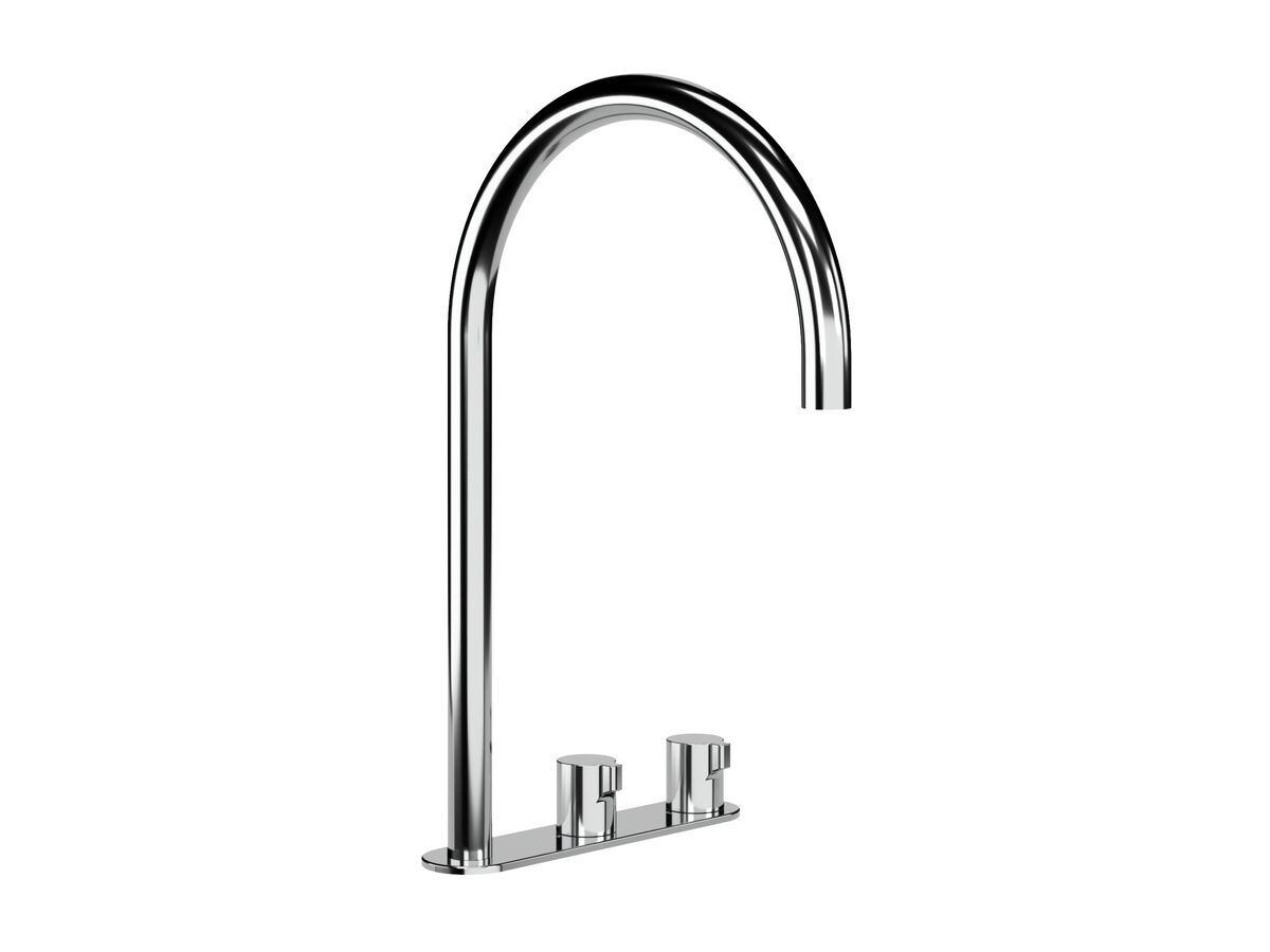 Hero - Faucet Strommen Vara Fin Hob Extended Basin Hostess Tap System Right Hand Chrome (6 Star) Lead Free