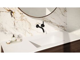 Sussex Oria Wall Basin Mixer Outlet System PVD Matte Black (5 Star)