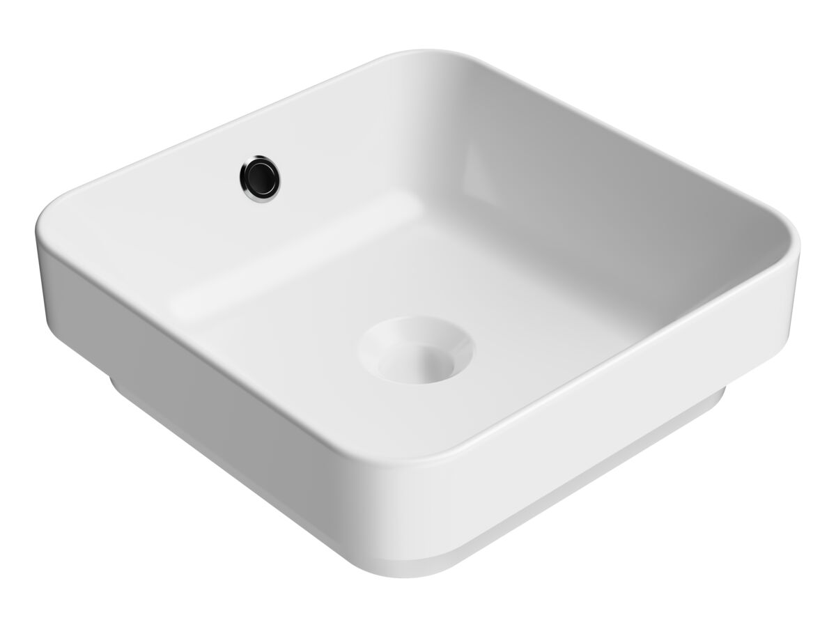Hero - Posh Domaine Square Semi Inset Basin with Overflow 350mm x 350mm White