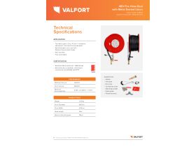 Technical, Installation & Maintenance Sheet - Valfort 480 Fire Hose Reel with Rubber Seated Union