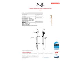 Specification Sheet - Milli Marq Edit Single Rail Shower Brushed Bronze (4 Star)