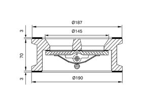 DIMAX Cast Iron Body Wafer Double Door Check Valve 125mm Full Stainless Steel 316 Trim Disc & Fasteners EPDM Gasket PN16 FBE Coated to AS/NZS 4158
