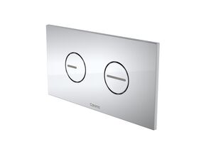 Caroma Invisi Series II Round Dual Flush Plate & Buttons Neutrals (Plastic) Chrome