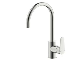 Hero - Posh Solus Gooseneck Sink Mixer Tap Brushed Nickel (5 Star)