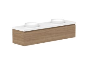 Supporting Image - Posh Domaine 1800mm Wall Hung Vanity Unit All-Drawer Double Bowl 50mm Top