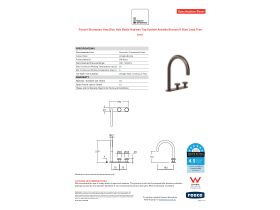 Specification Sheet - Faucet Strommen Vara Disc Hob Basin Hostess Tap System Right Hand Armada Bronze (6 Star) Lead Free