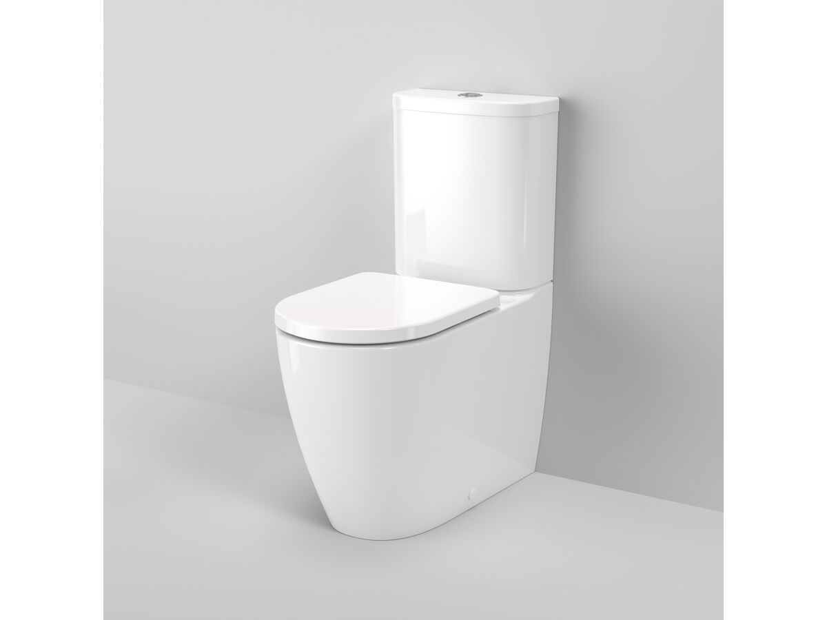 In Situ - Caroma Forma II Cleanflush Close Coupled Back to Wall Back Inlet Toilet Suite with Soft Close Quick Release Seat White (4 Star)