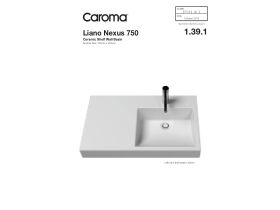 Technical Guide - Caroma Liano Nexus Wall Basin Shelf with Overflow 750mm White