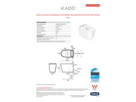 Specification Sheet - Kado Lussi Close Coupled Back to Wall Rimless Overheight Bottom Inlet Pan White (4 Star)