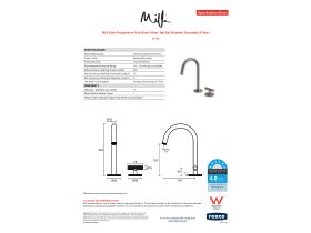 Specification Sheet - Milli Etch Progressive Hob Basin Mixer Tap Set Brushed Gunmetal (6 Star)