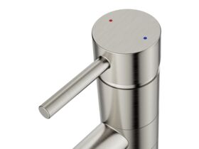 Supporting Image - Posh Bristol Pin Swivel Basin Mixer Tap Brushed Nickel (5 Star) Lead Free - Handle