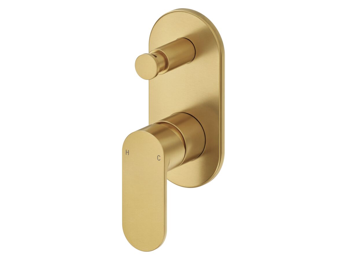 Mizu Soothe MK2 Shower Mixer With Diverter Trimset Brushed Brass