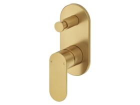 Mizu Soothe MK2 Shower Mixer With Diverter Trimset Brushed Brass