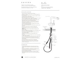Installation Instructions - Sussex Scala Horizontal Pullout Sink Mixer Tap 2 Functions (5 Star)