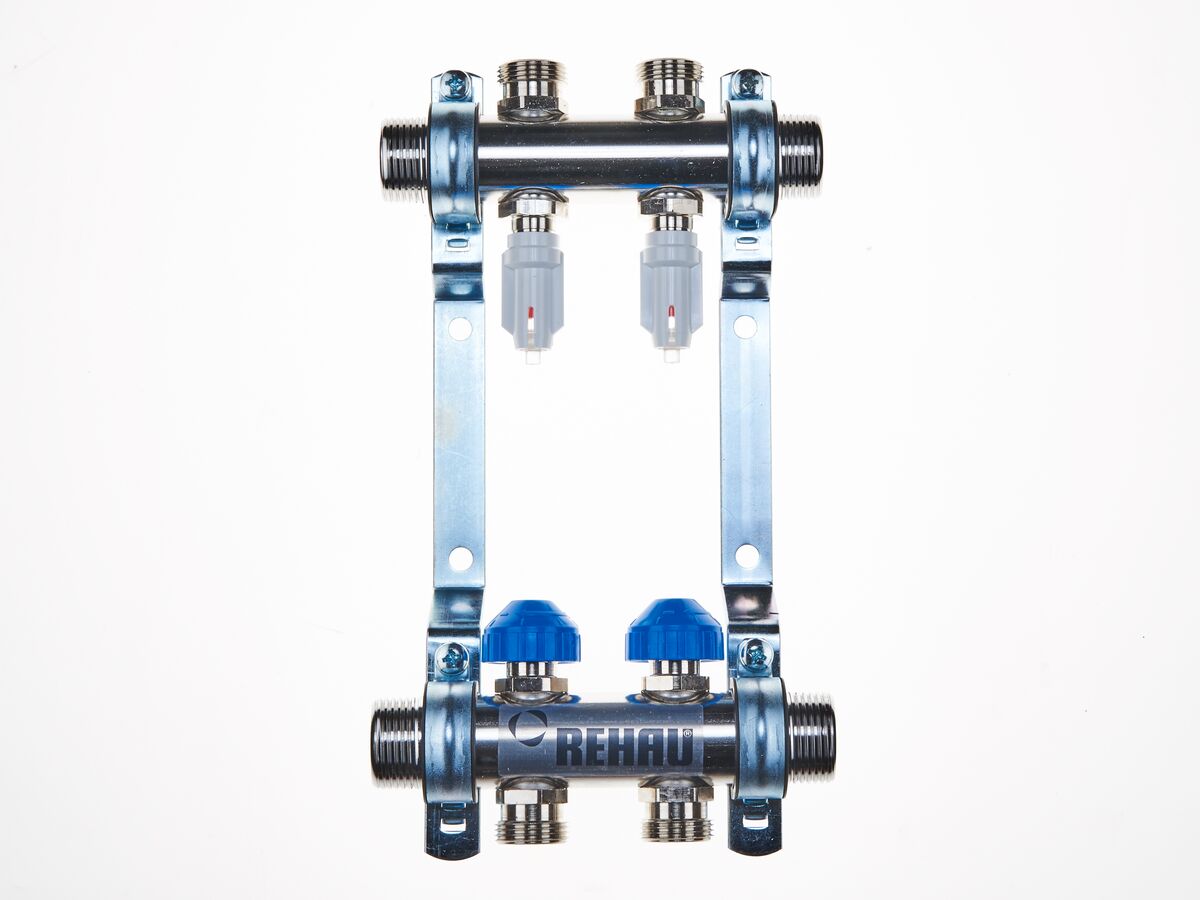 Rehau Manifold Flowmeter HKV-D Stainless Steel 2 Circuits