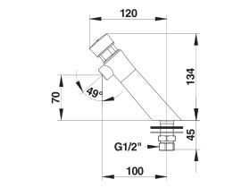 Wolfen Timed-Flow Basin Tap