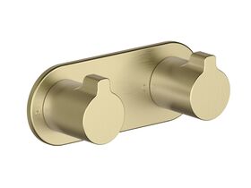 Supporting Image - Faucet Strommen Vara Fin Wall Top Assembly Trimset Brushed Admiralty Brass Lead Free