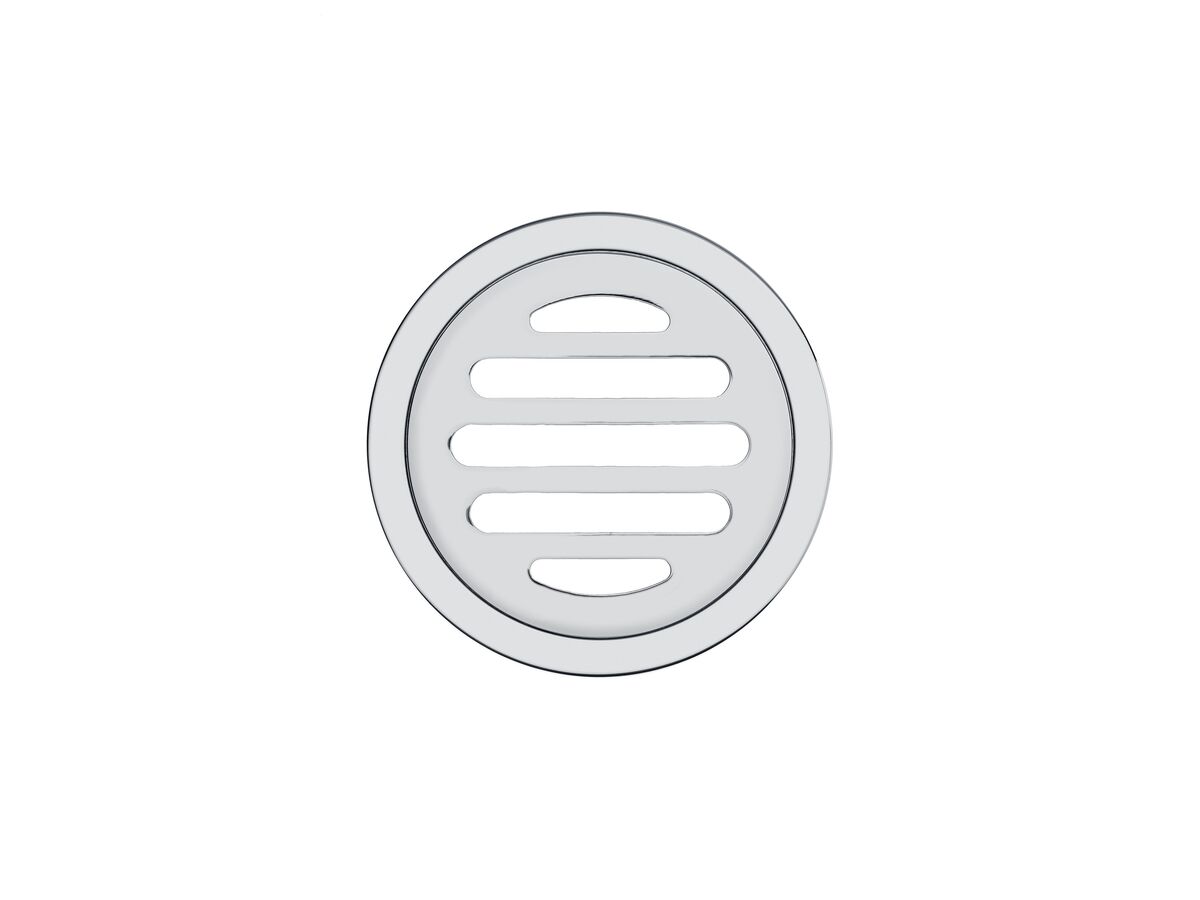 Mizu Drift Brass Trapscrew Grate Round 80mm Chrome