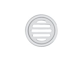 Mizu Drift Brass Trapscrew Grate Round 80mm Chrome