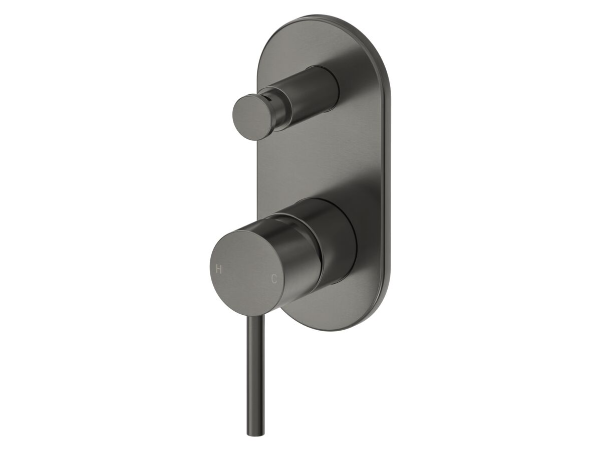 Mizu Drift Shower Mixer with Diverter Brushed Gunmetal