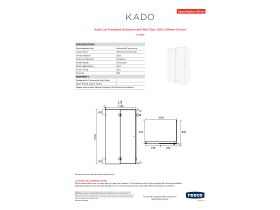Specification Sheet - Kado Lux Frameless Enclosure with Wall Clips 1200 x 900mm Chrome