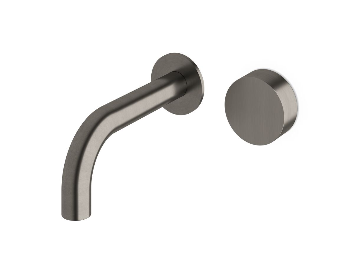 Sussex Pure Progressive Wall Basin Mixer Tap System 160mm PVD Brushed Gunmetal (3 Star)