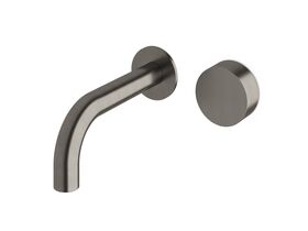 Sussex Pure Progressive Wall Basin Mixer Tap System 160mm PVD Brushed Gunmetal (3 Star)
