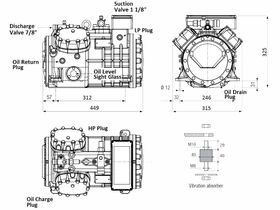 Tecumseh Semi Hermetic Compressor SH4591Z