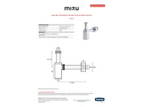 Specification Sheet - Mizu Bloc Tele Bottle Trap With Connect 40mm Chrome