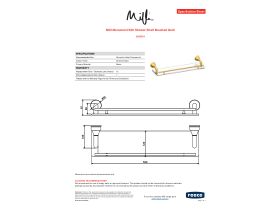 Specification Sheet - Milli Monument Edit Shower Shelf Brushed Gold